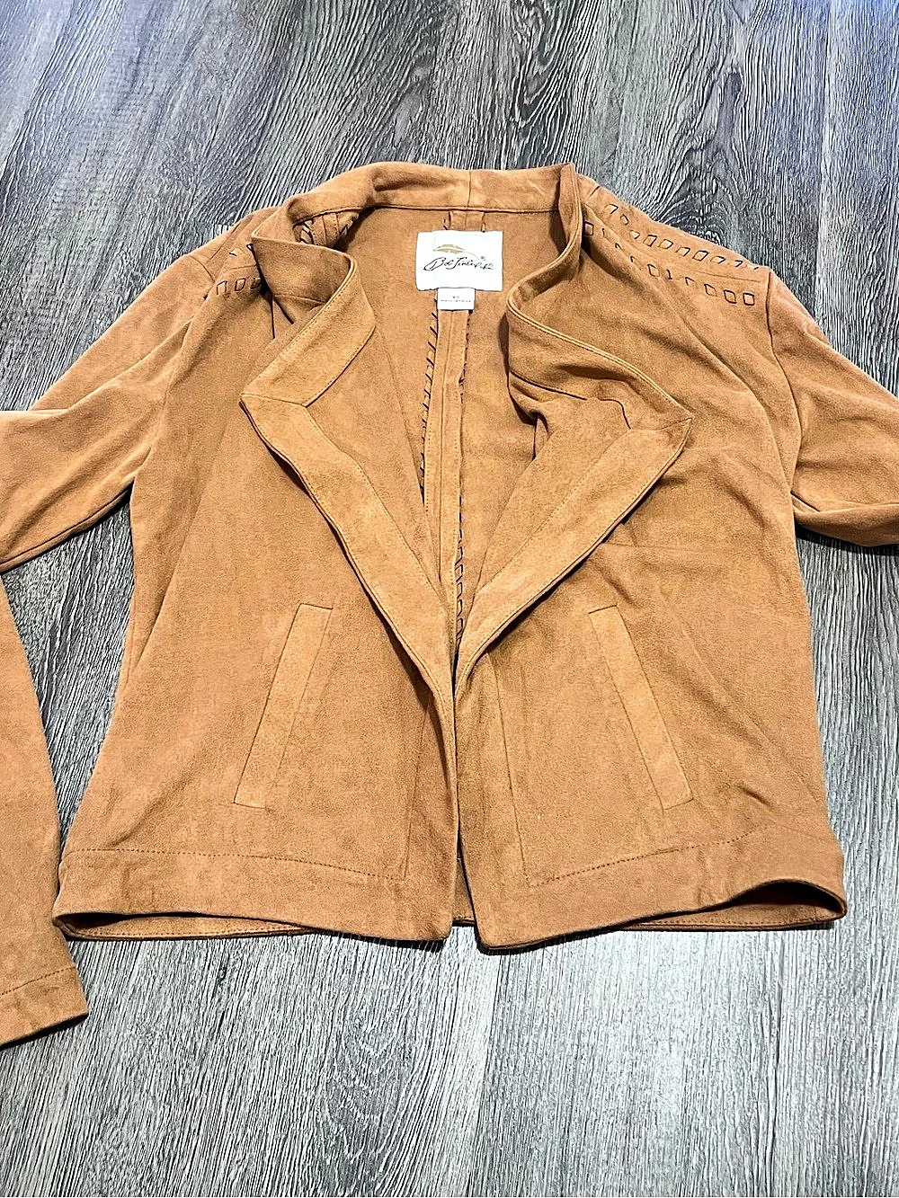 Bob Timberlake Brown Faux Suede Jacket Size XS Like New